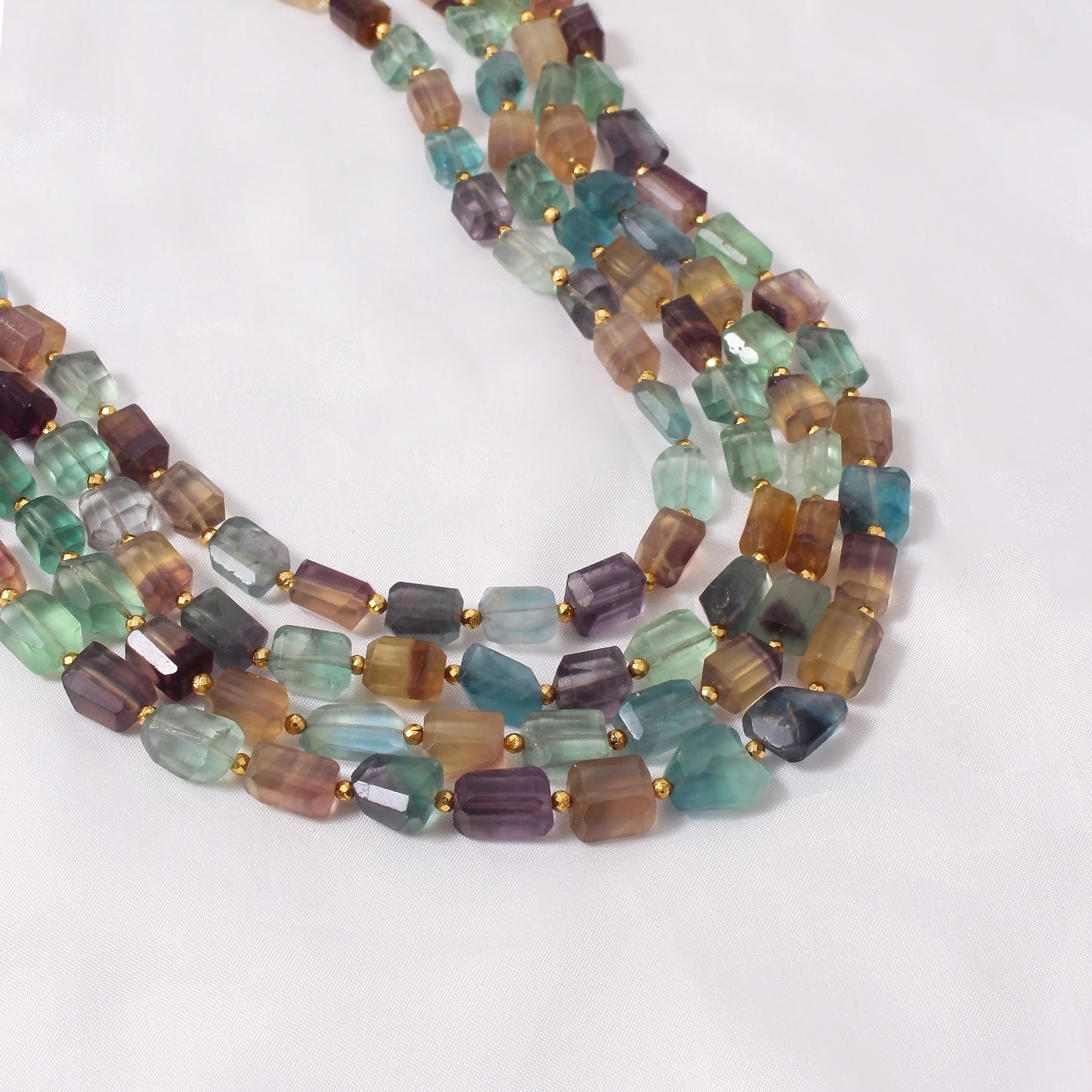 Layered Fluorite Hematite jewelry