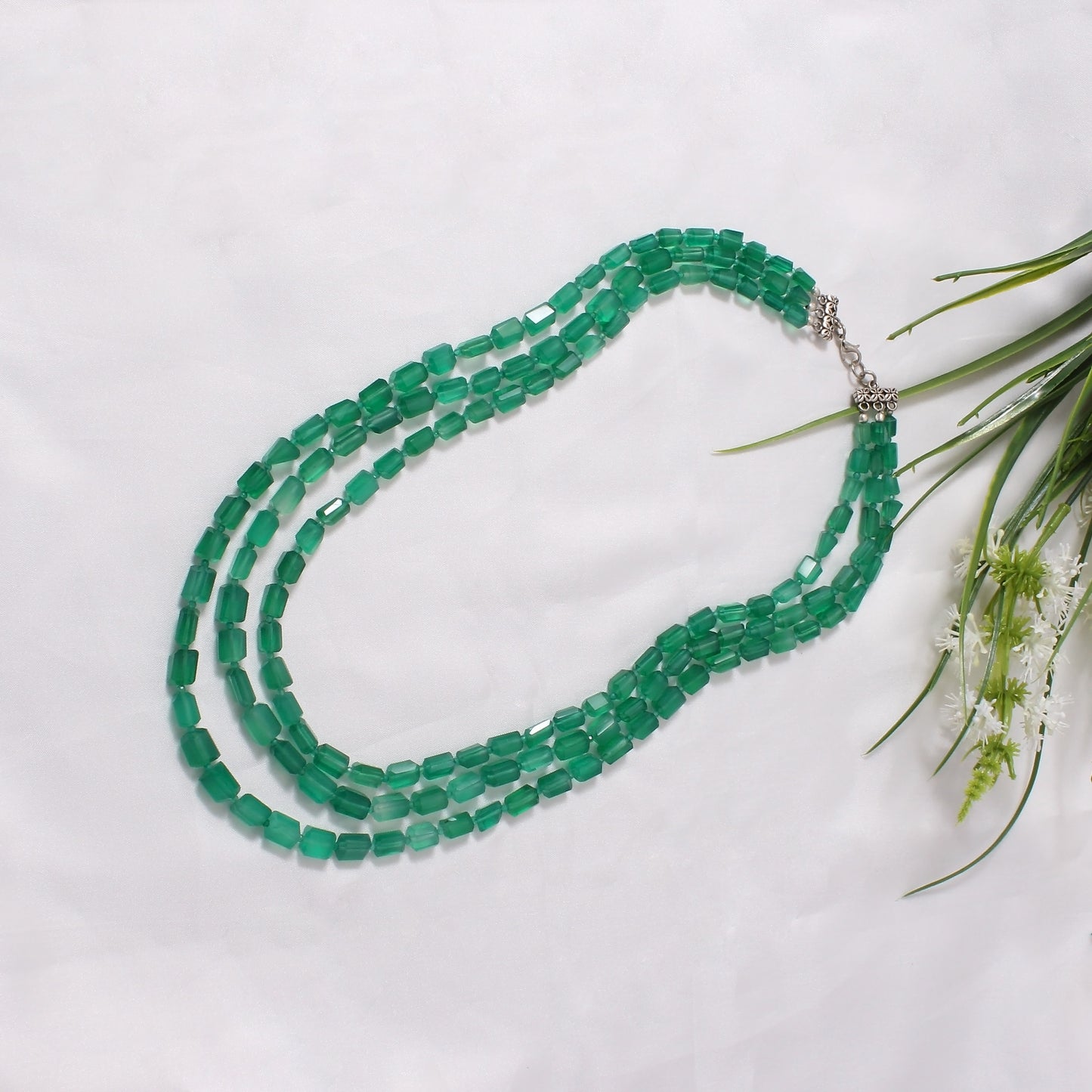 Triple Layer Green Onyx Jewelry