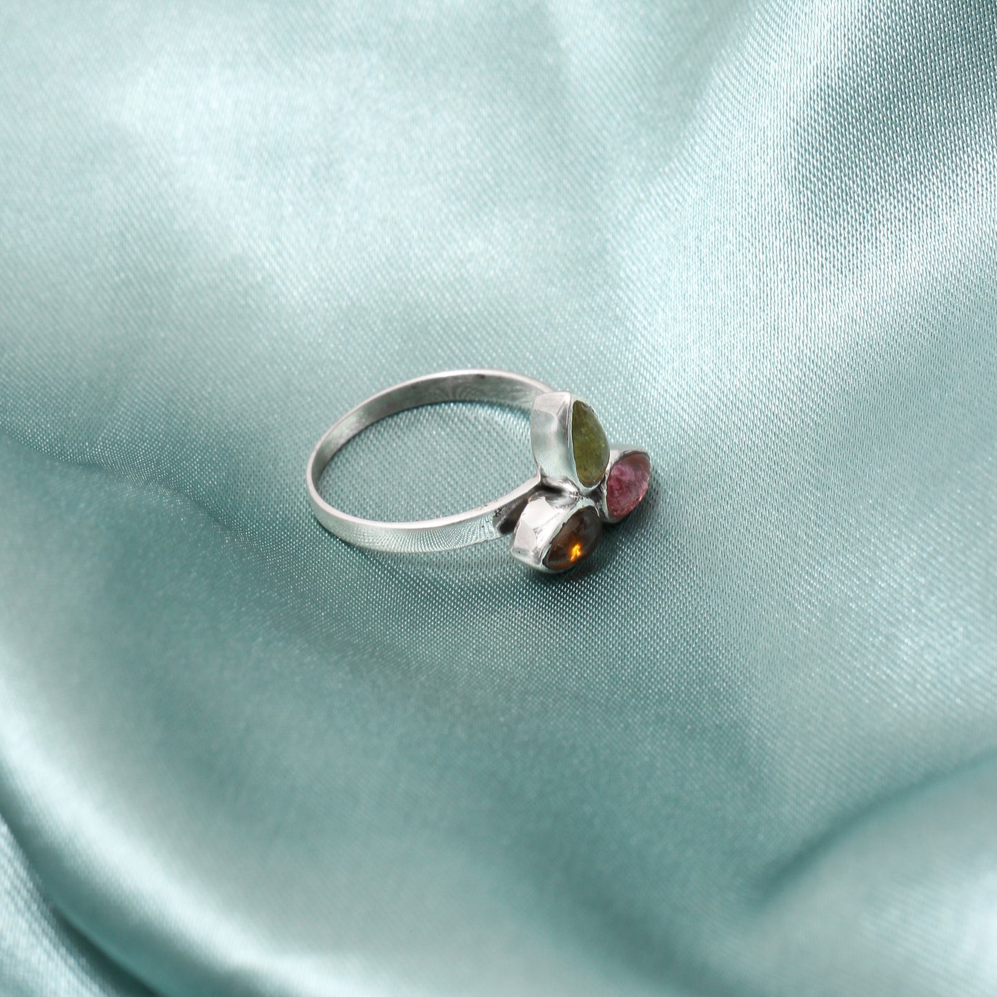 Natural Multi Tourmaline Gemstone Ring – Designed for Vibrant Elegance