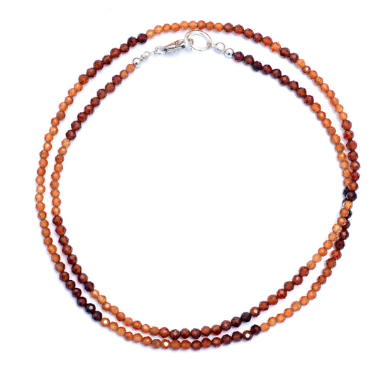 Hessonite Garnet Beaded Necklace