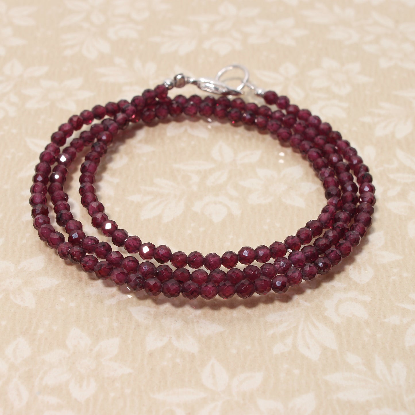 Rhodolite Garnet Beaded Necklace