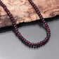 Elegant Red Garnet Rondelle Beaded Necklace