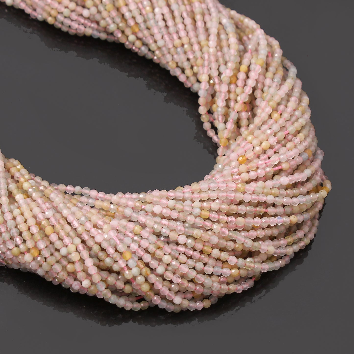 Natural Morganite Gemstone Beads Strand 12.5 Inches – for Crafting, Designing, and Jewelry Making
