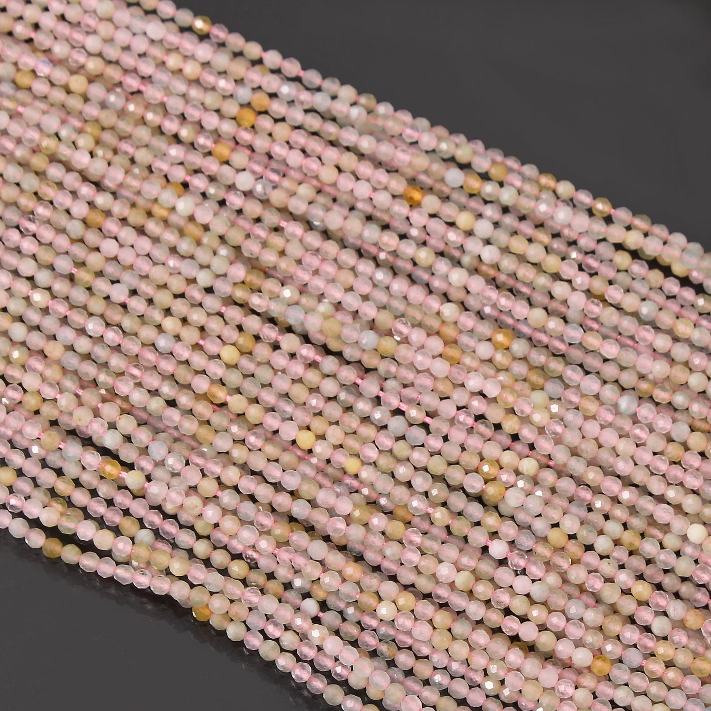Natural Morganite Gemstone Beads Strand 12.5 Inches – for Crafting, Designing, and Jewelry Making