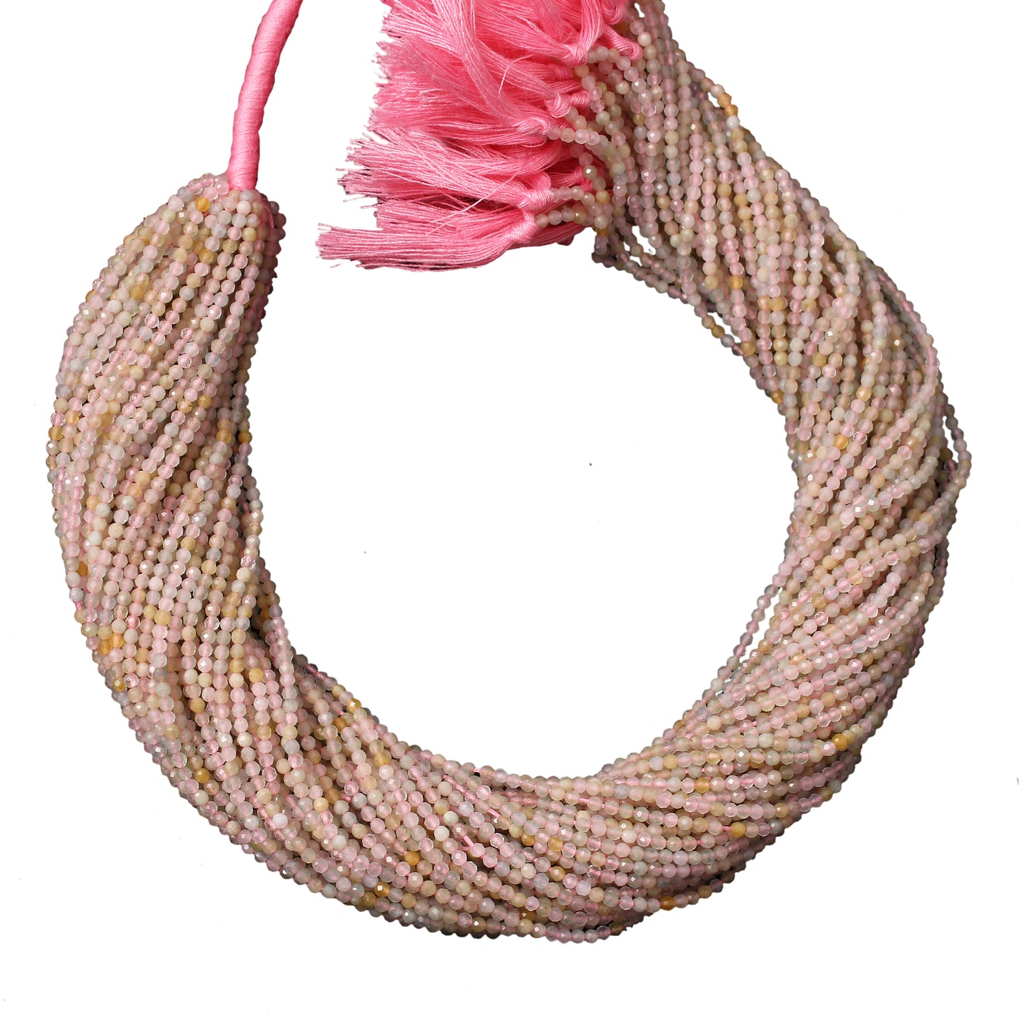 Natural Morganite Gemstone Beads Strand 12.5 Inches – for Crafting, Designing, and Jewelry Making