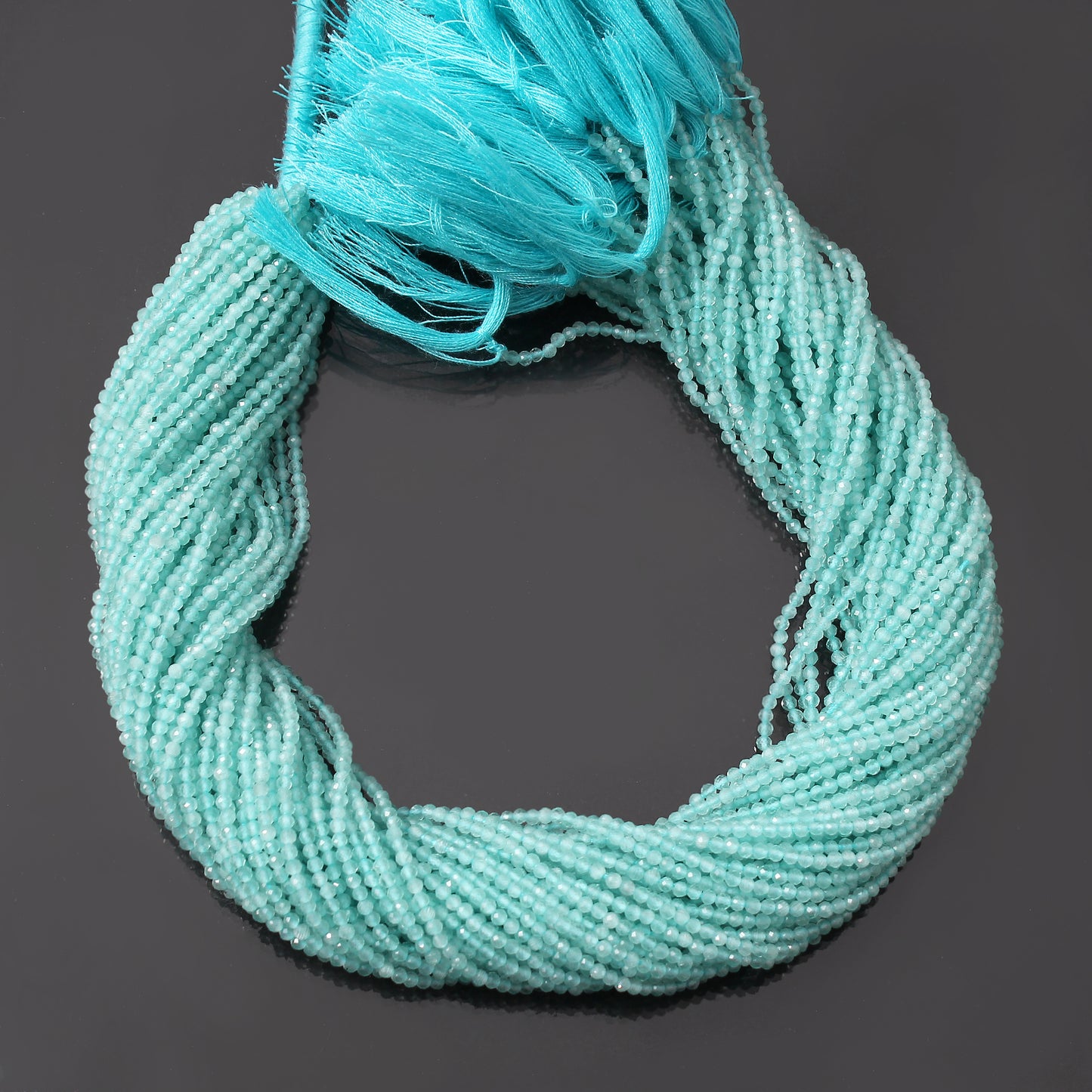 Natural Aquamarine Gemstone Beads Strand 12.5 Inches – for Jewelry Making and Crafting