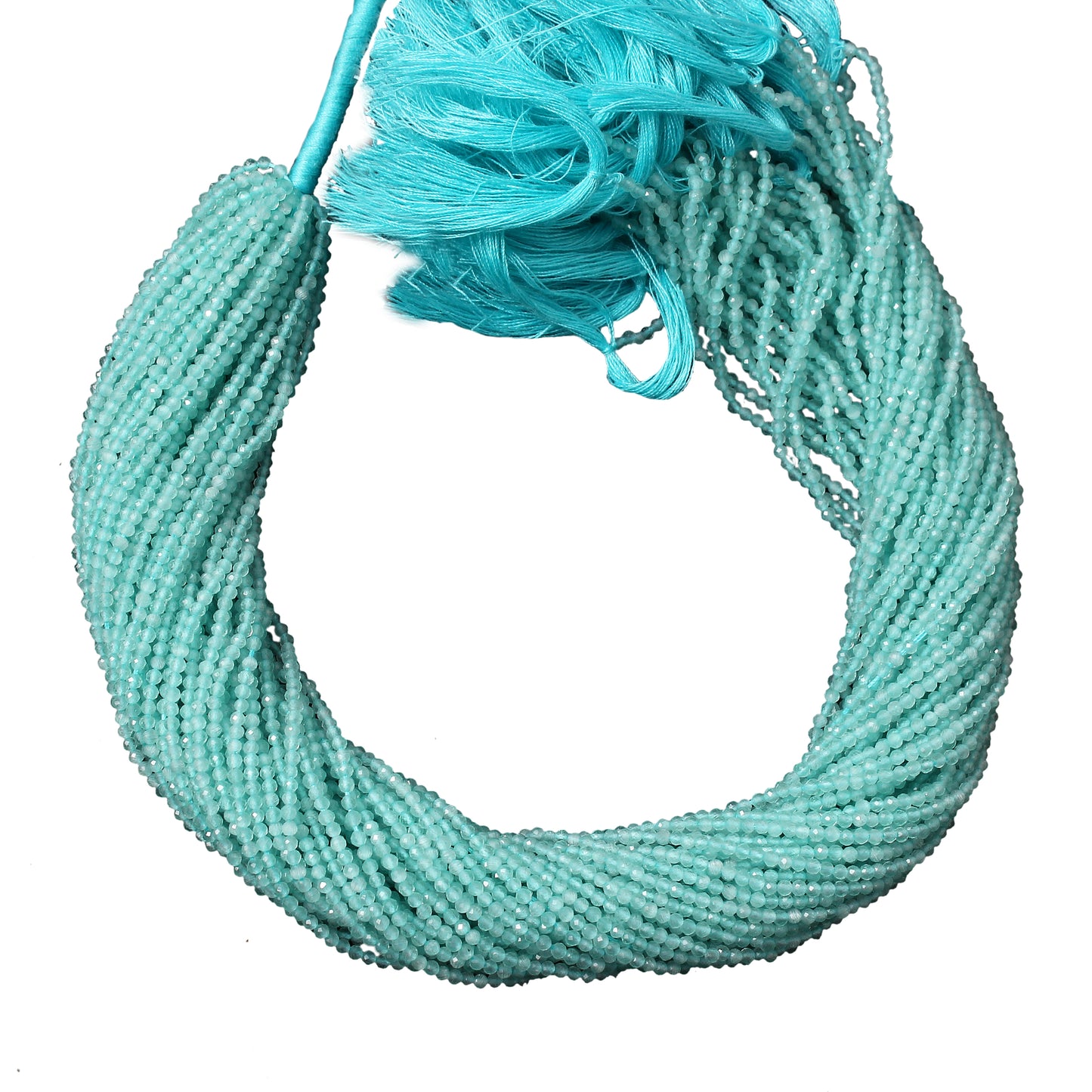 Natural Aquamarine Gemstone Beads Strand 12.5 Inches – for Jewelry Making and Crafting