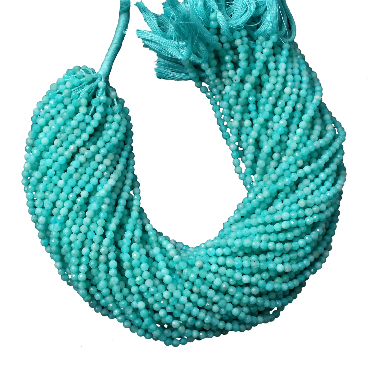 Natural Amazonite Gemstone Beads Strand 12.5 Inches – 4mm Polished Rounds for Jewelry Making