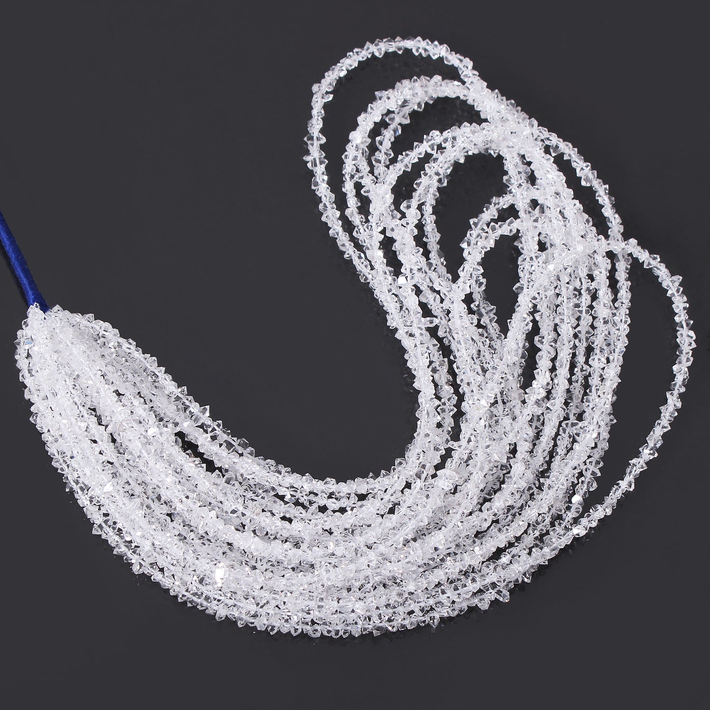 Craft Sparkling Jewelry With Natural Herkimer Diamond Gemstone Beads – 16" Strand of Radiant Chips (3-4mm)
