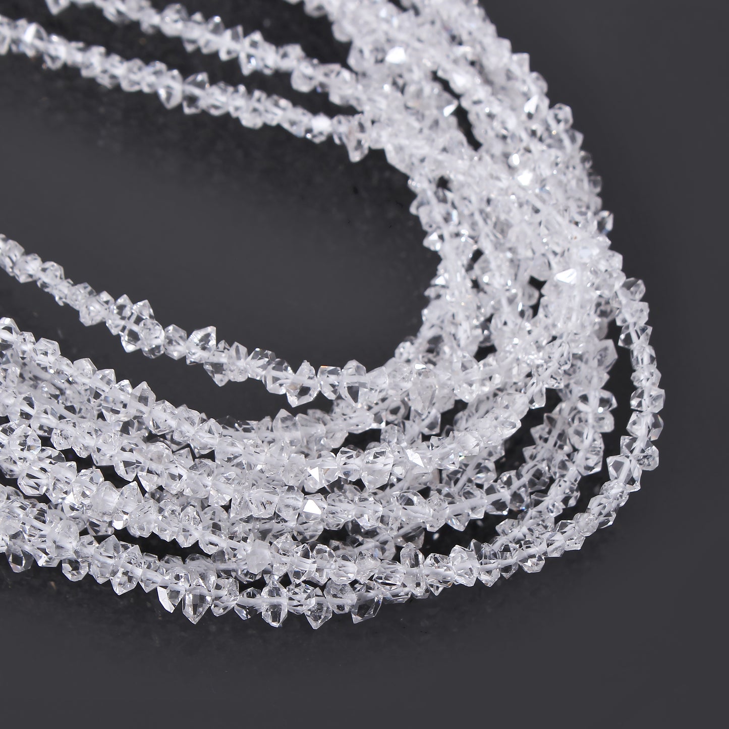 Craft Sparkling Jewelry With Natural Herkimer Diamond Gemstone Beads – 16" Strand of Radiant Chips (3-4mm)