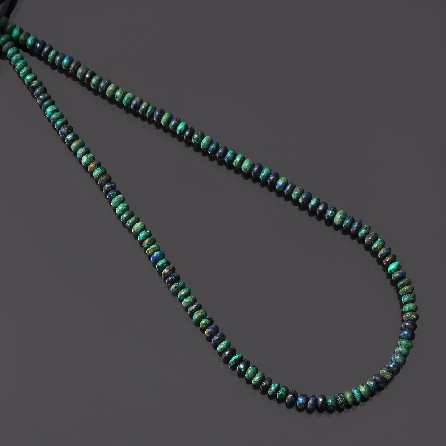 Natural Azurite Malachite Smooth Rondelle Gemstone Beads Strand 4-5mm – Design Elegant Jewelry Creations