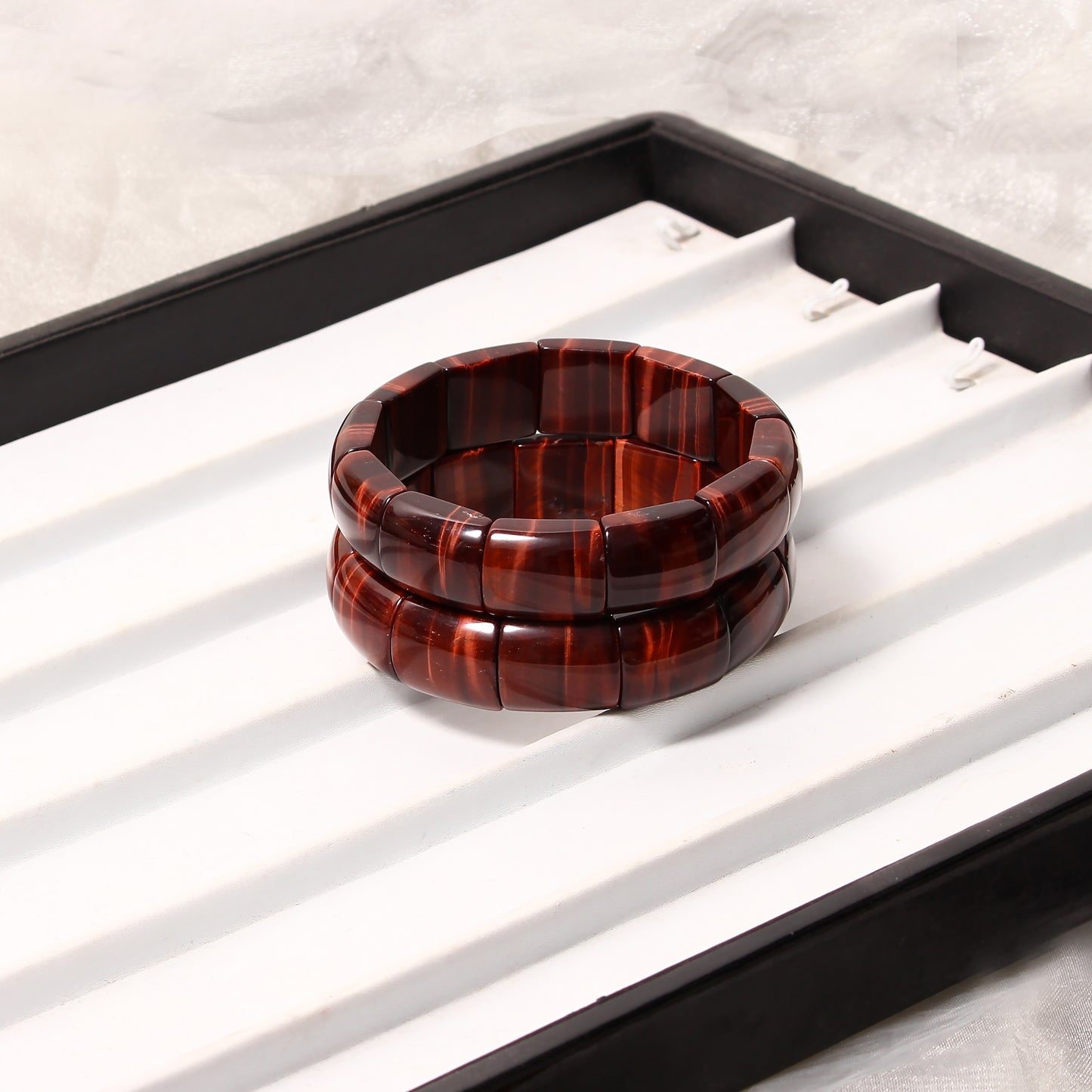 Rare Red Tiger Eye Gemstone Stretchable Bracelet - Boost Energy, Courage, and Passion