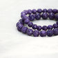 Natural Charoite Smooth Round Beads Stretchable Bracelet