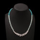 Premium Quality Herkimer Diamond Apatite Aqua Gemstone Necklace silver lock