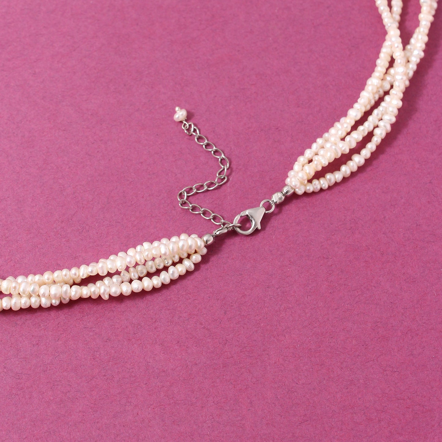 Natural Pearl Jewelry Complete Set Necklace Bracelet Earring with 925 Sterling Silver