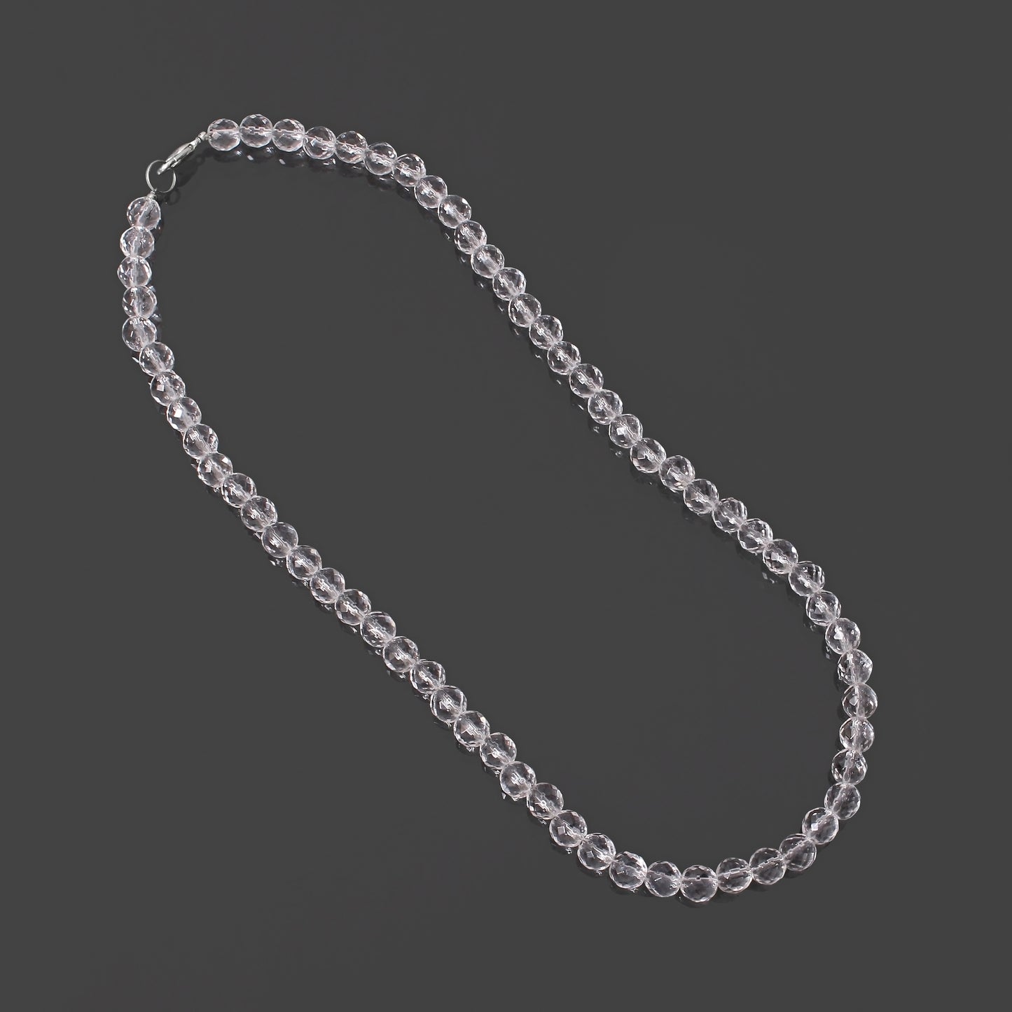 White Quartz 7mm beaded Necklace