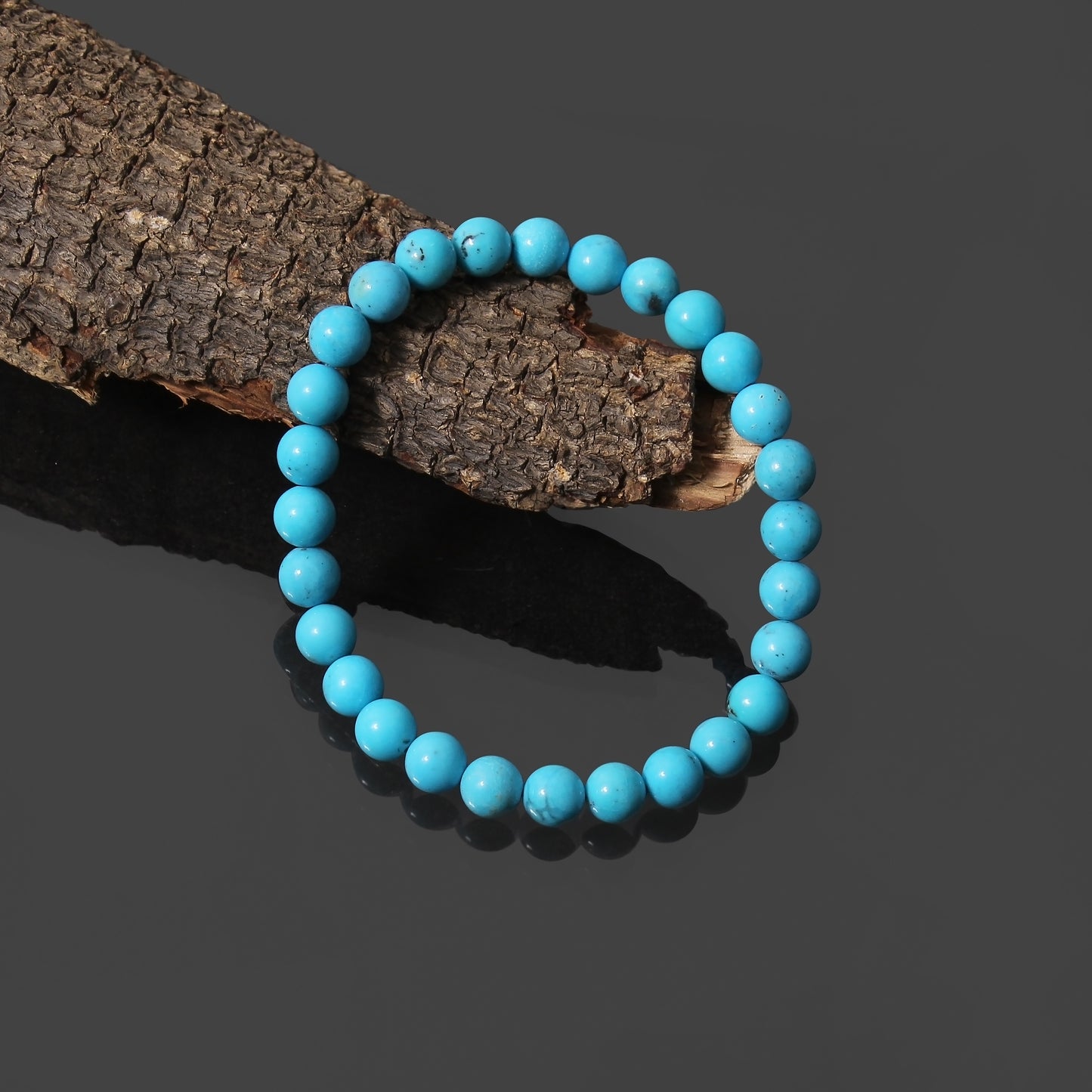 Tranquil Beauty: Turquoise Smooth Round Bracelet