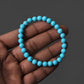 Tranquil Beauty: Turquoise Smooth Round Bracelet