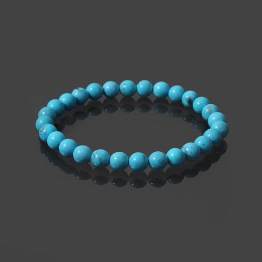 Tranquil Beauty: Turquoise Smooth Round Bracelet