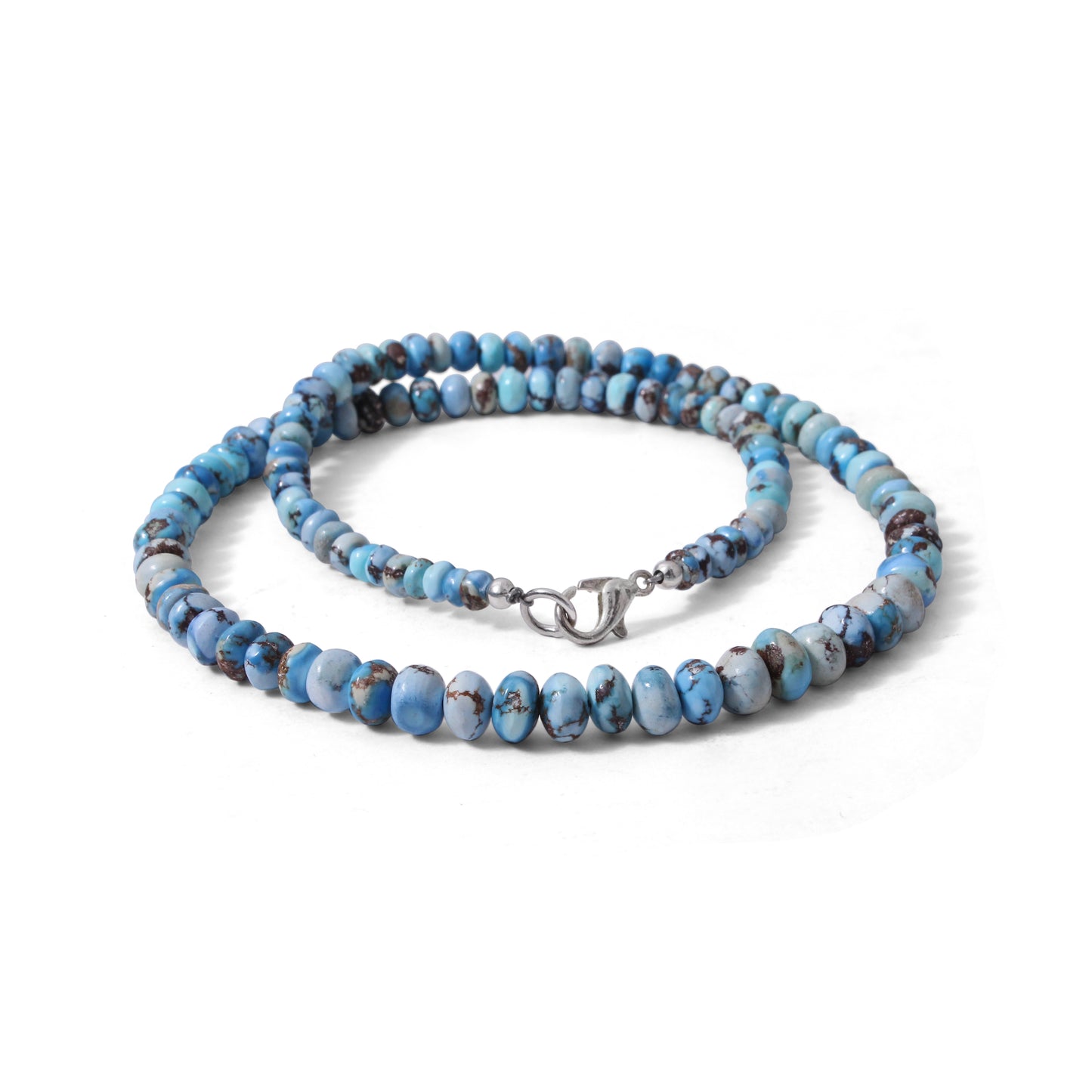 AAA+ Golden Hills Turquoise Necklace – Natural Blue Turquoise Beaded Necklace 4.5–7mm | Minimalist Gemstone Jewelry