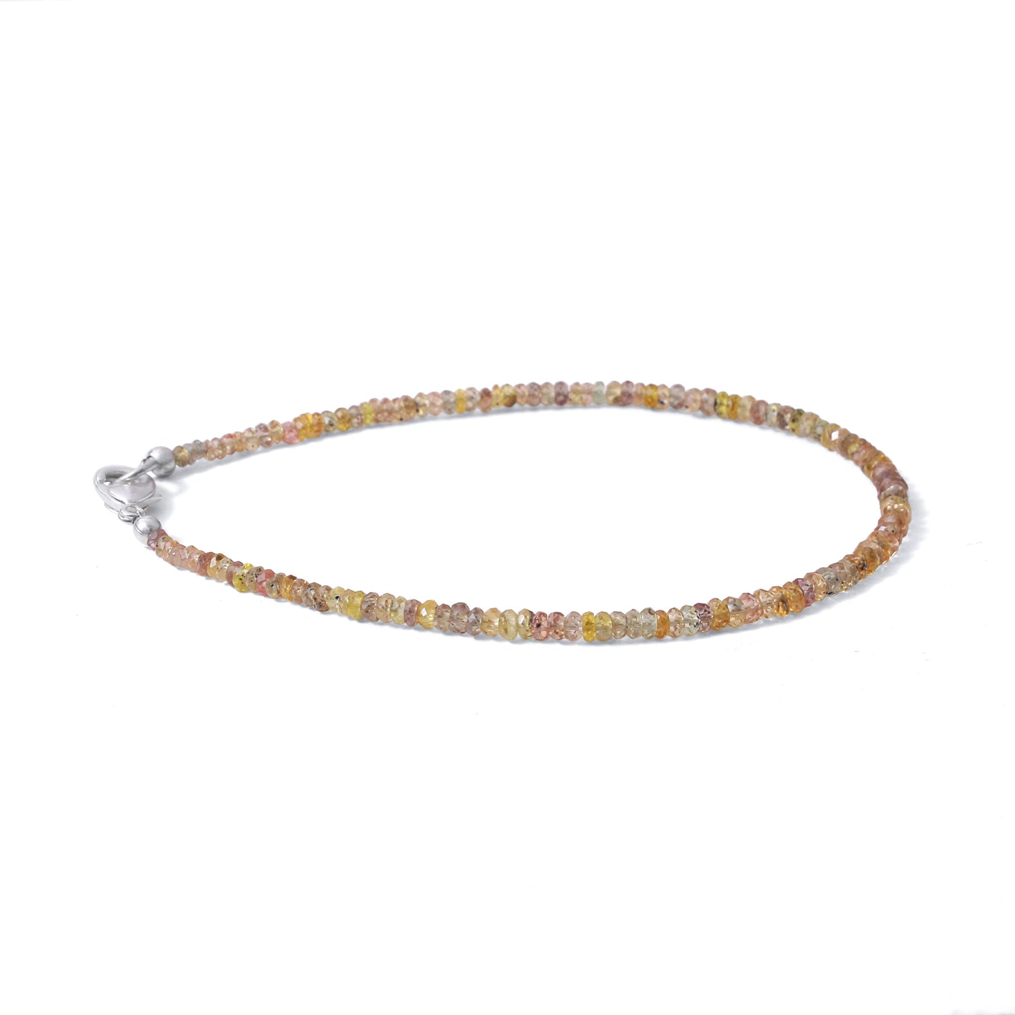 Natural Shaded Sapphire Beaded Necklace | Multi-Color Sapphire Gemstone Jewelry for Elegance & Positive Energy