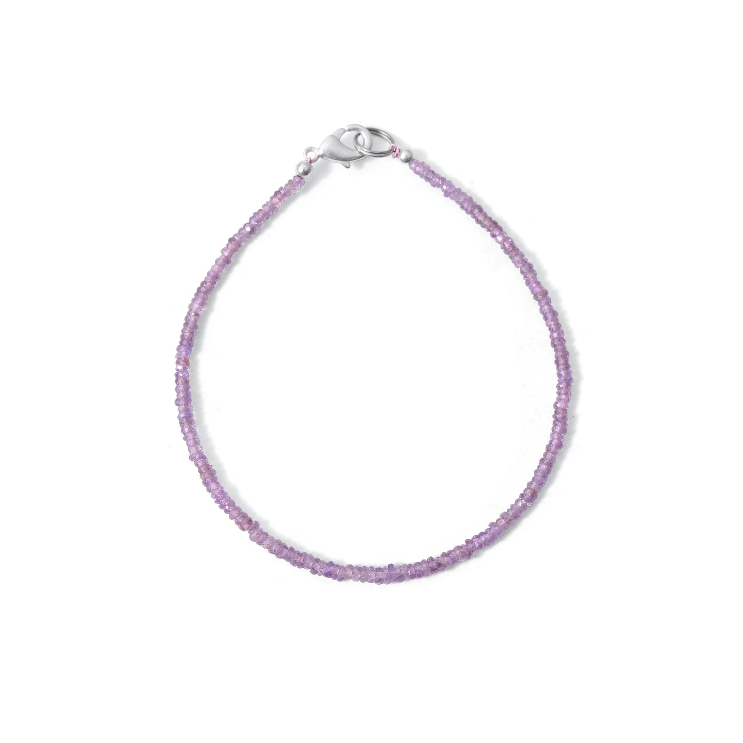Natural Purple Sapphire Faceted Beaded Necklace – Dainty Handmade Sapphire Gemstone Jewelry | Elegant Feminine Statement Piece