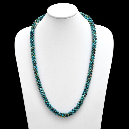 Twisted Layer Blue Turquoise Bead Necklace for Women | An Elegant Jewelry for Her
