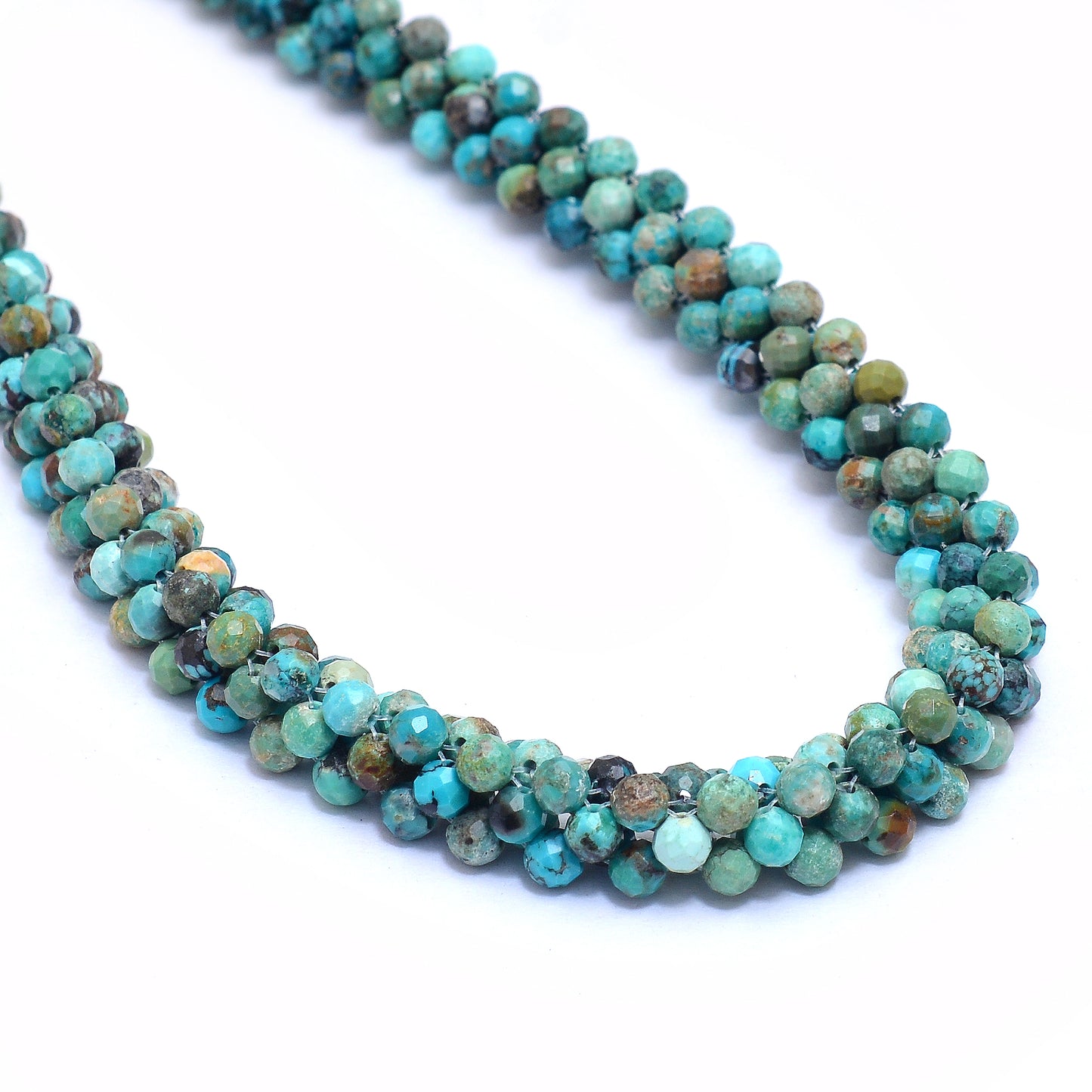 Twisted Layer Blue Turquoise Bead Necklace for Women | An Elegant Jewelry for Her