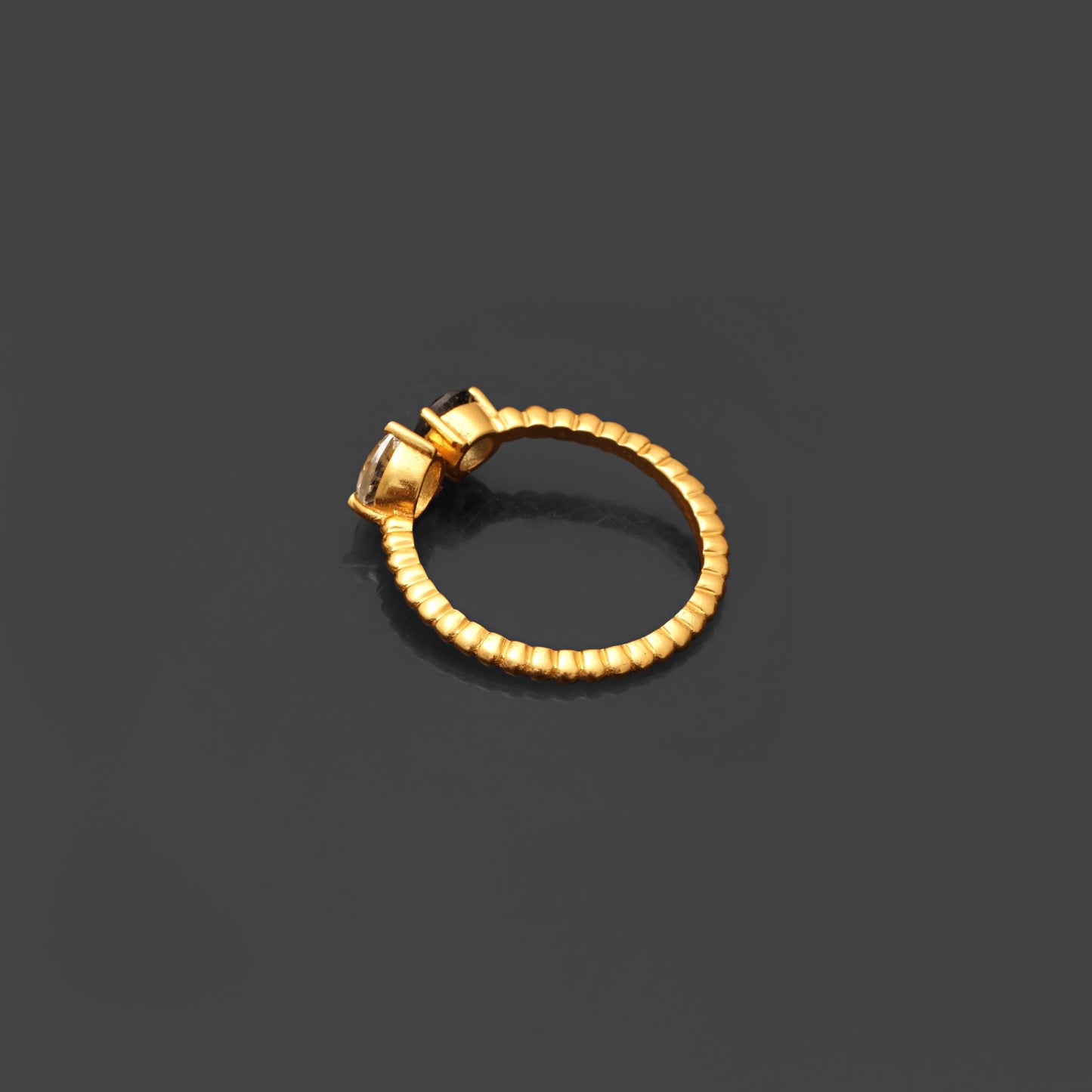 Dazzling Sterling Silver 9US Ring with Blue and White Zircon Stones | CZ Ring