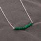 Bar Green Onyx Necklace, Crystal Necklace