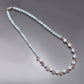 Blue Aquamarine Beaded Necklace, Aquamarine And Strawberry Quartz  Gemstone Designer Necklace GemsRush