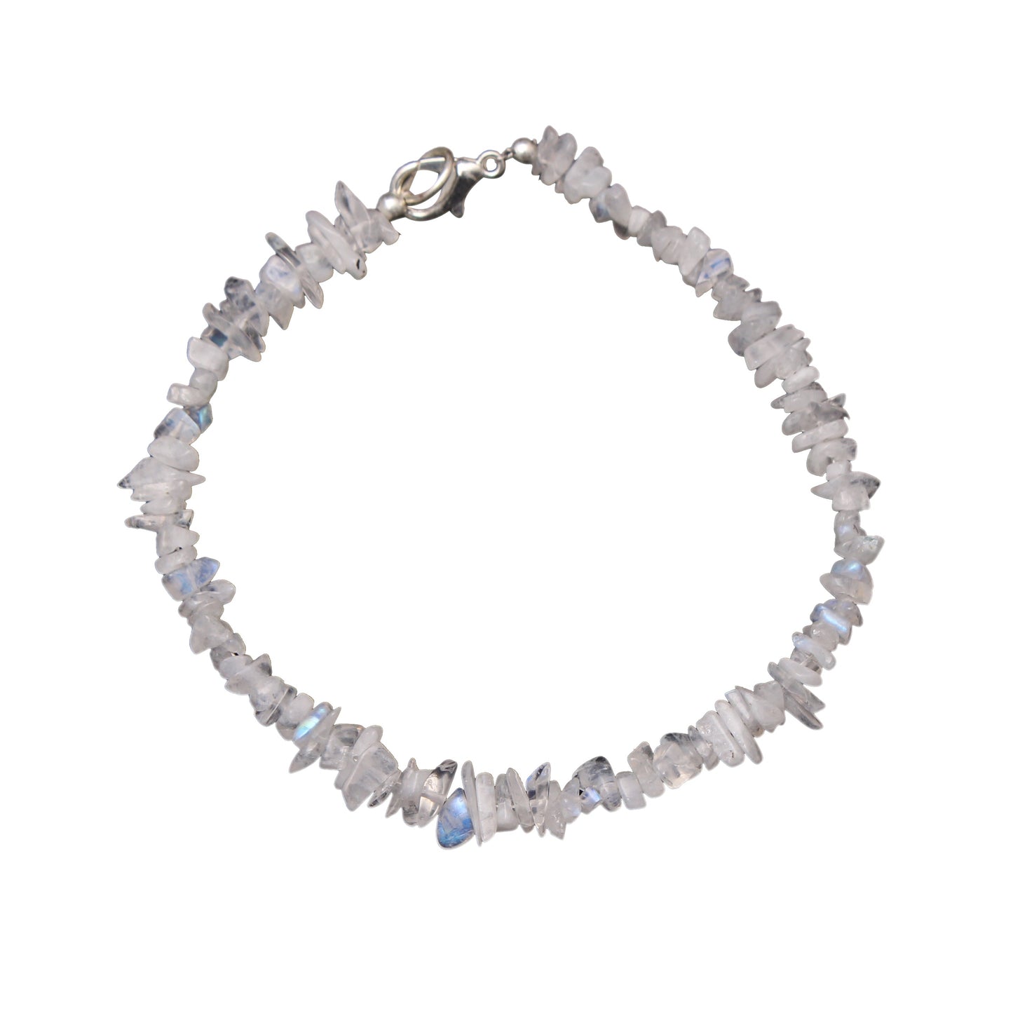 Blue Fire Moonstone uncut Chips Gemstone Bracelet GemsRush
