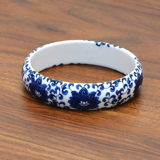 Blue Pottery Ceramic Hand Bangle GemsRush