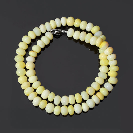 Candy Yellow Opal Necklace, Beaded Handmade Necklace, Gift For Daughter GemsRush