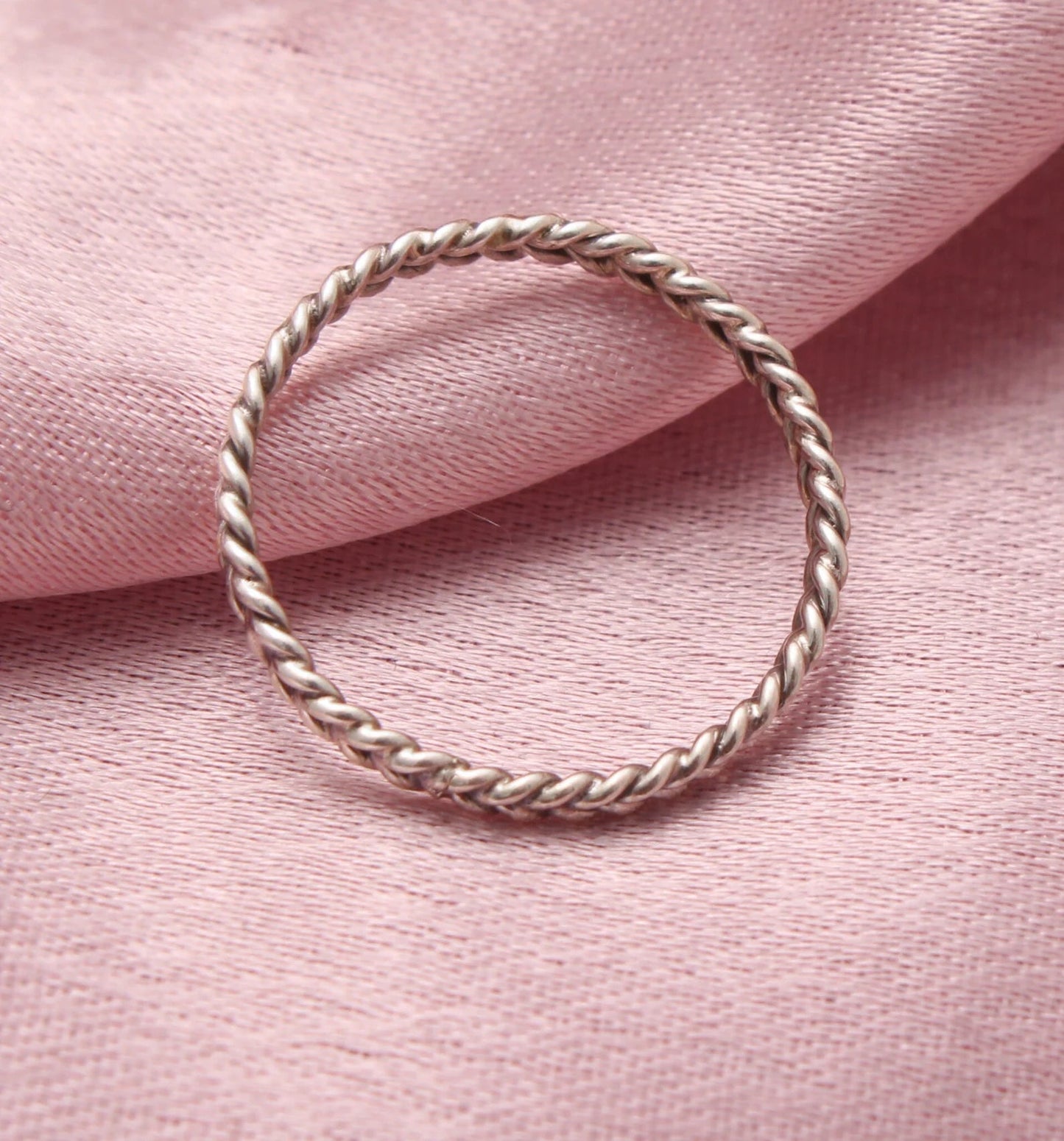 Classic Braid Silver Band Ring ( 6 US Ring Size ) GemsRush