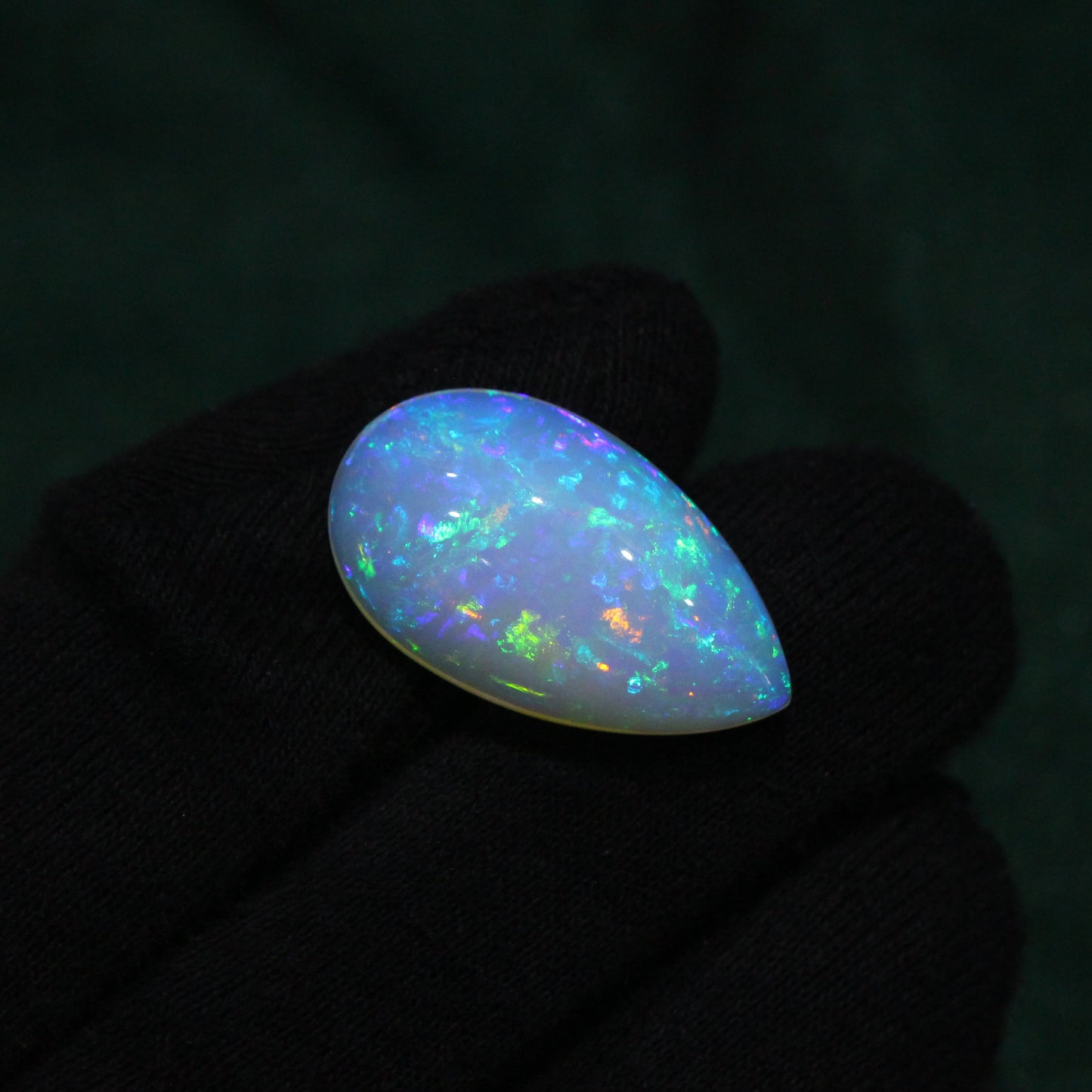 Ethiopian Fire Opal Pear Shape Cabochon GemsRush