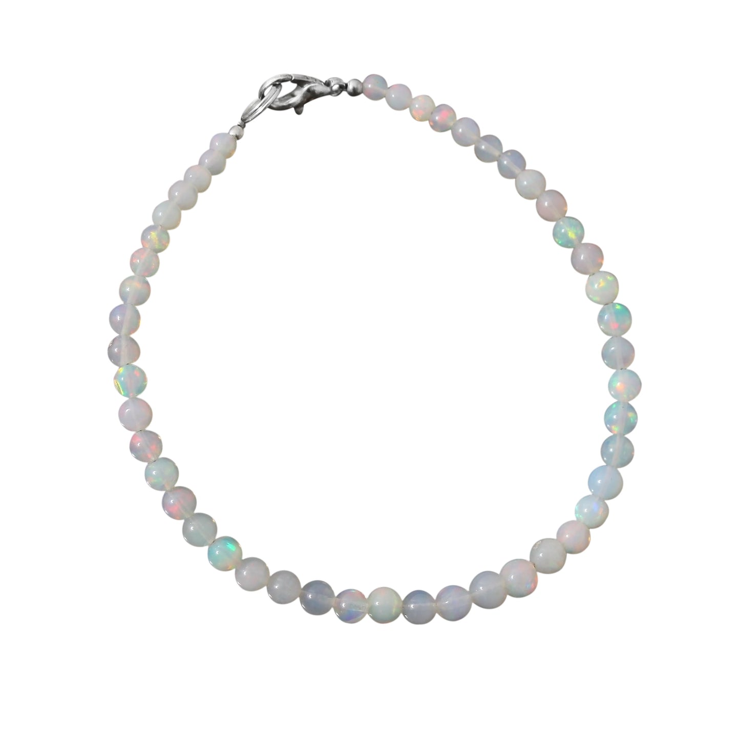 Ethiopian Opal Beaded Bracelet Natural Opal Smooth Rondelle Bead Bracelet, Gift for GemsRush