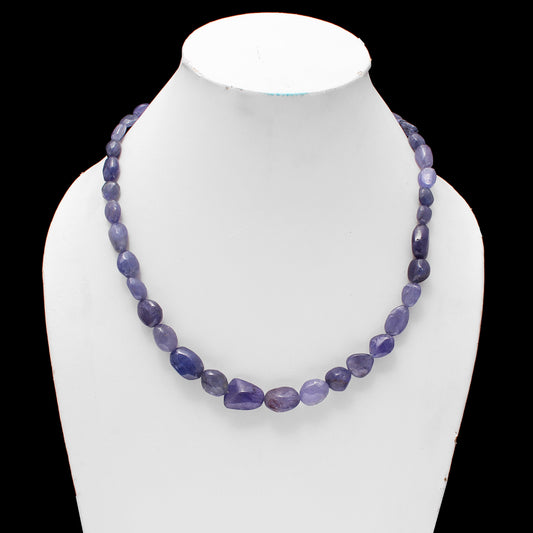 Gorgeous Tanzanite Smooth Nuggets Beaded Necklace GemsRush