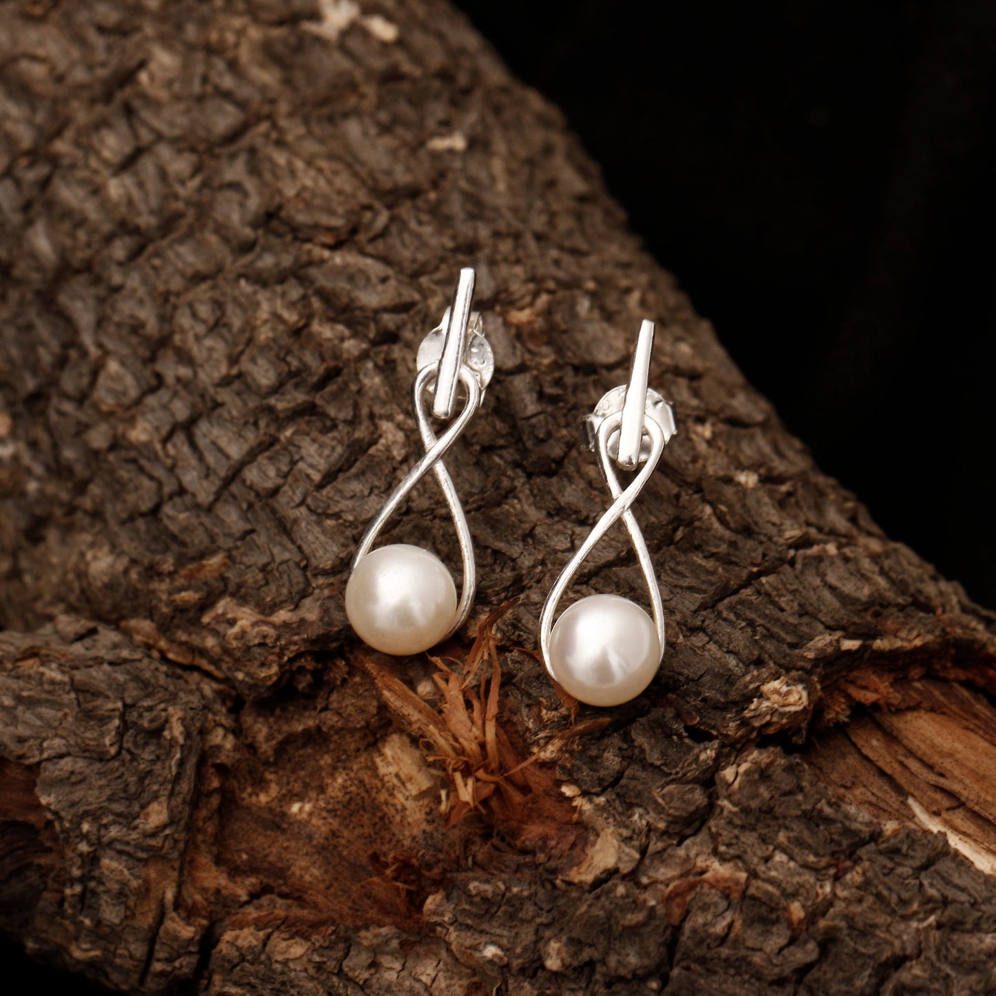 Infinity Silver Earrings ( Love Gift ) GemsRush