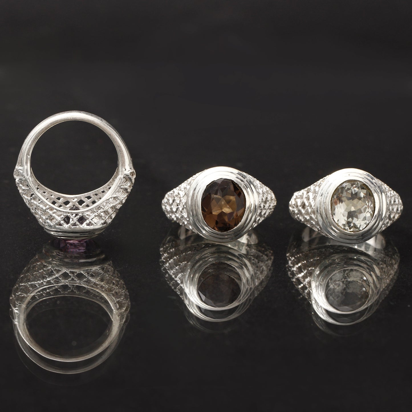 Light-Purple Amethyst Natural Silver Gemstone Ring ,February Birthstone Ring ,Dainty Ring . GemsRush