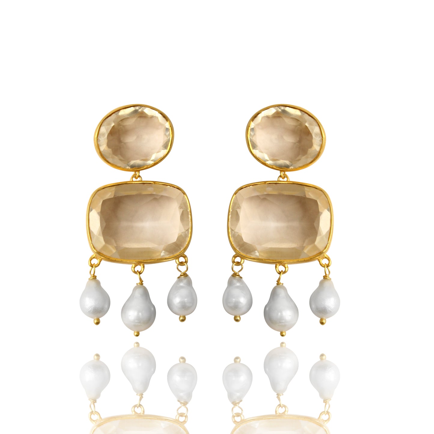 Multi Quartz Gemstone Silver Earring ( Choose Fev. Gemstone ) GemsRush