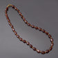 Natural Hessonite Beads Silver Necklace. GemsRush