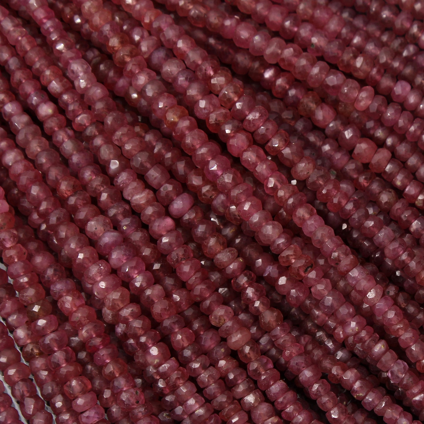 Natural RUBY Beads Strand Roundel Gemstone GemsRush