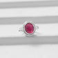 Natural Red Ruby Love Silver Ring GemsRush