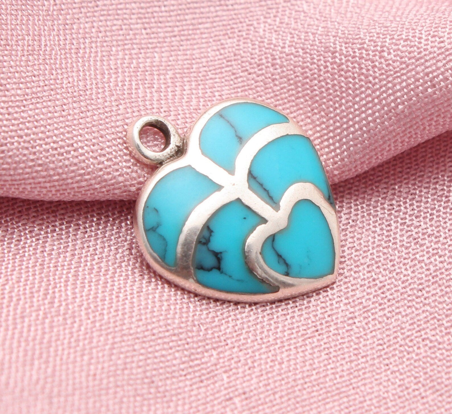 Natural Turquoise Locket/Pendant ( Silver ) GemsRush