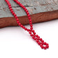 Red Coral Small Beaded Silver Necklace GemsRush