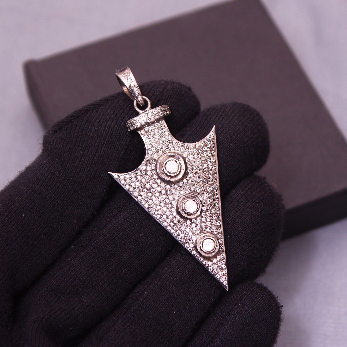 Sterling Silver Pirates Pendant Cubic Zircon Arrowhead | The Arrowhead Of Success GemsRush