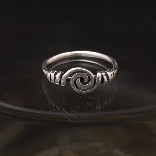Sterling Silver Spiral Ring GemsRush