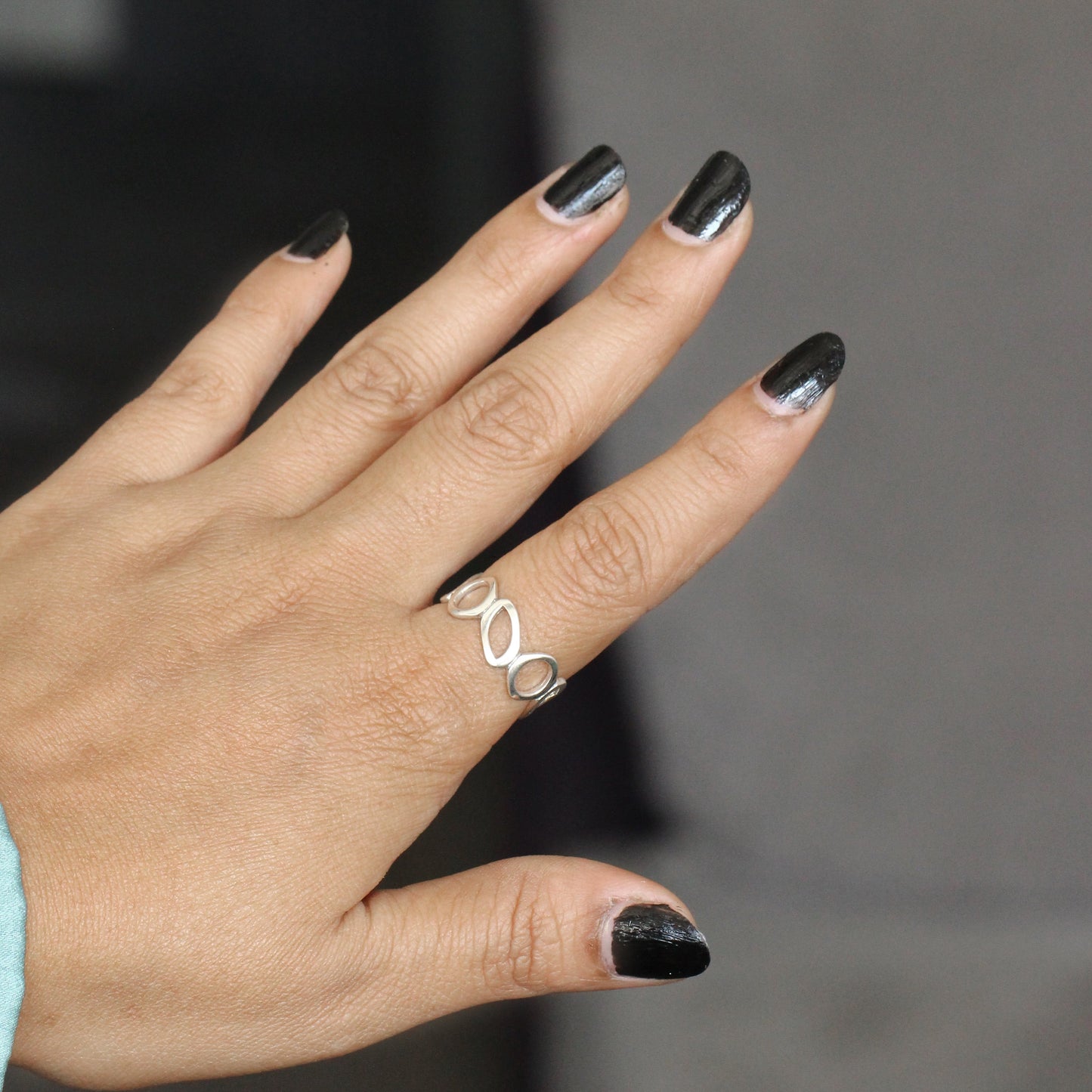 Unique Silver Band Ring GemsRush