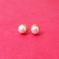 Radiate Elegance – Natural Pearl Stud Earrings in 925 Sterling Silver with Gold Plating